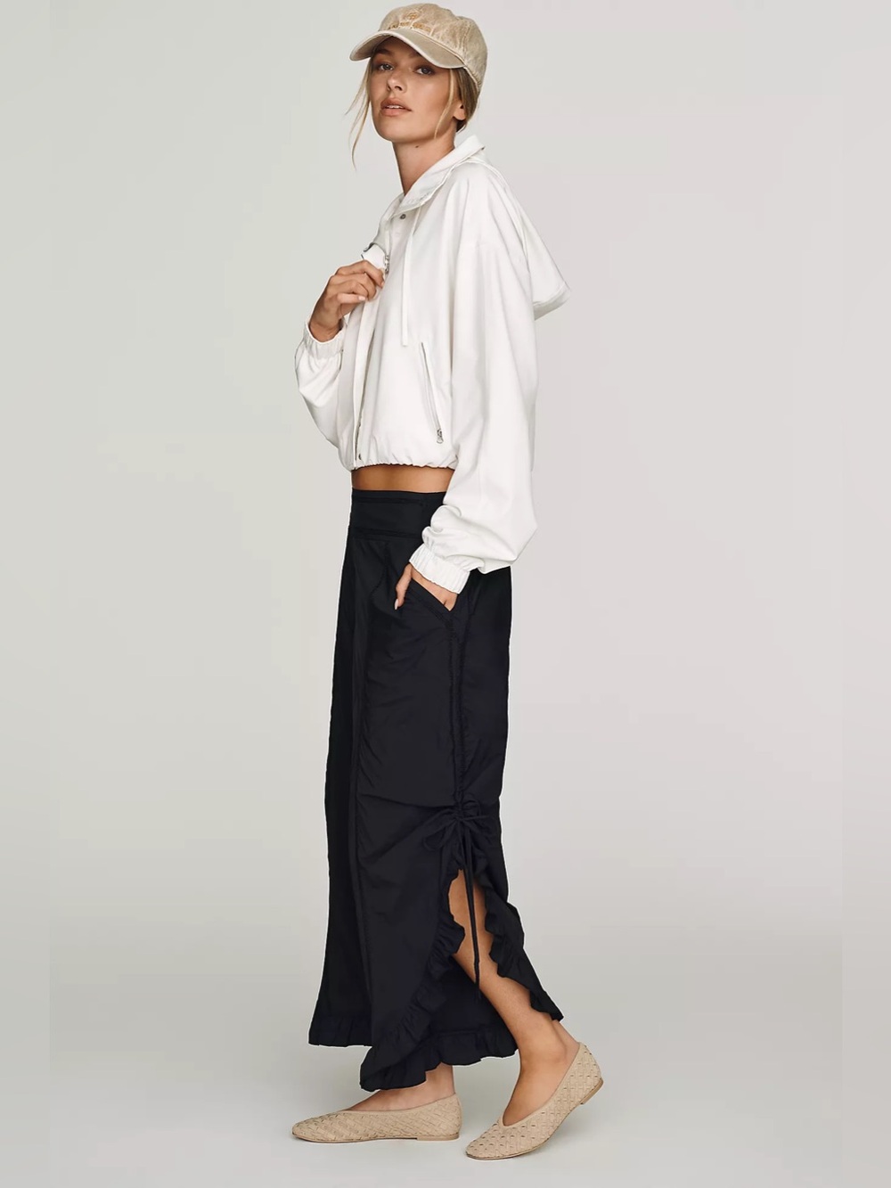 Anthropologie Daily Practice Ruffle Pants - Picture 2 of 10